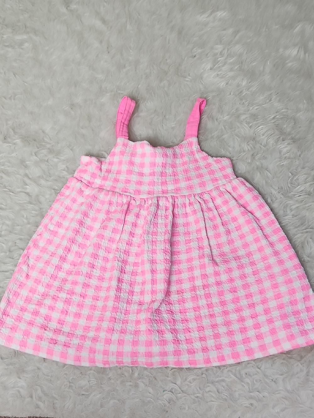 Zara Baby Peplum Top - Hot Pink Gingham, Spring Summer 4T